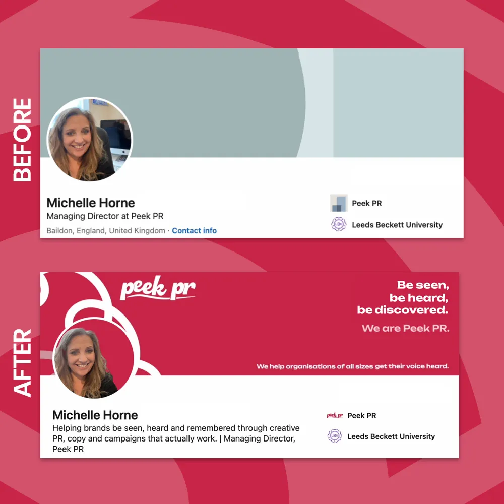 Bee Social Linkedin page optimisation example3 Bee Social Linkedin page optimisation example3